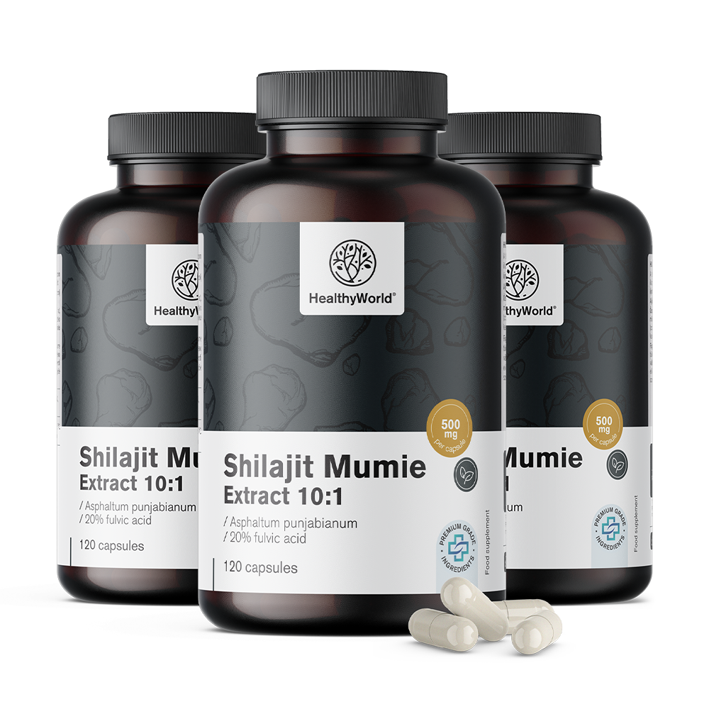 Shilajit Mumie 10:1 v kapsulah