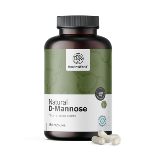 Natural D-Mannose 1500 mg, 180 capsules