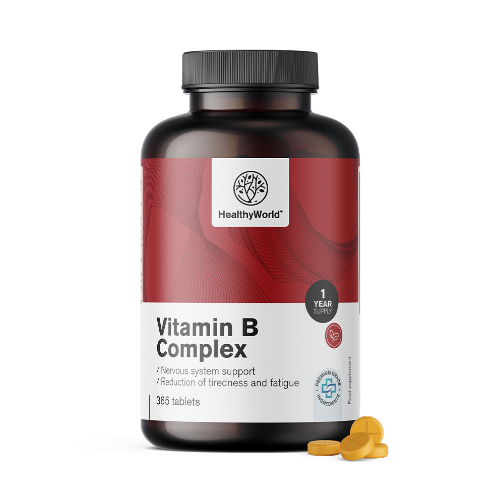 Vitamin B-complex with all B vitamins.