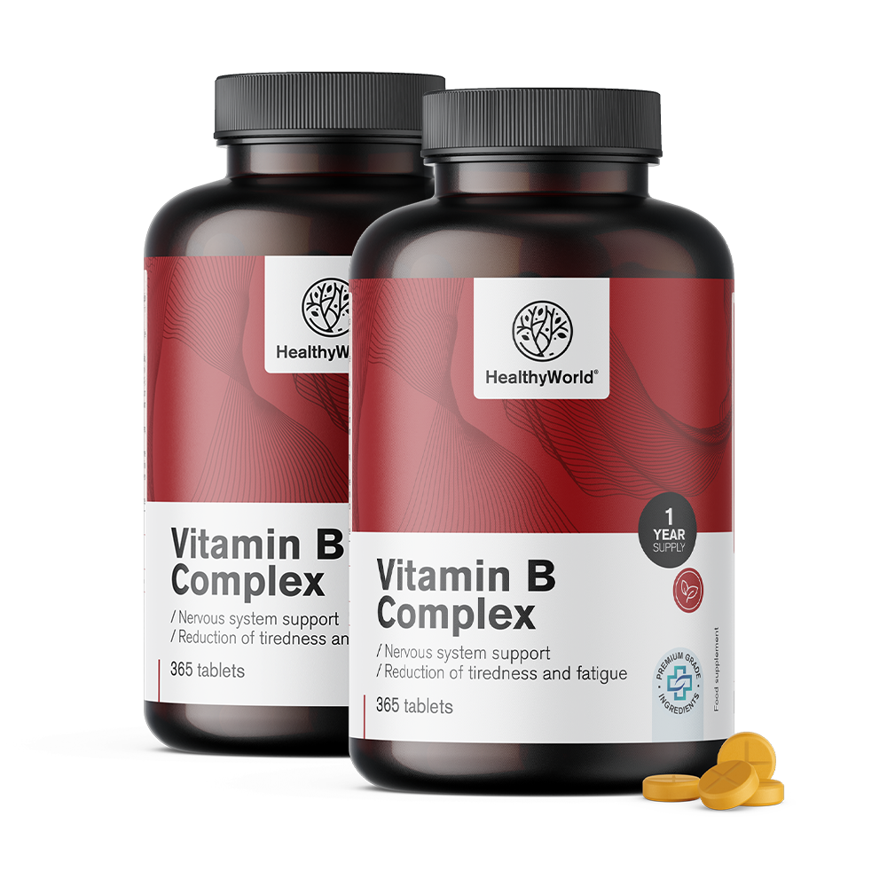 Vitamin B-complex with all B vitamins.