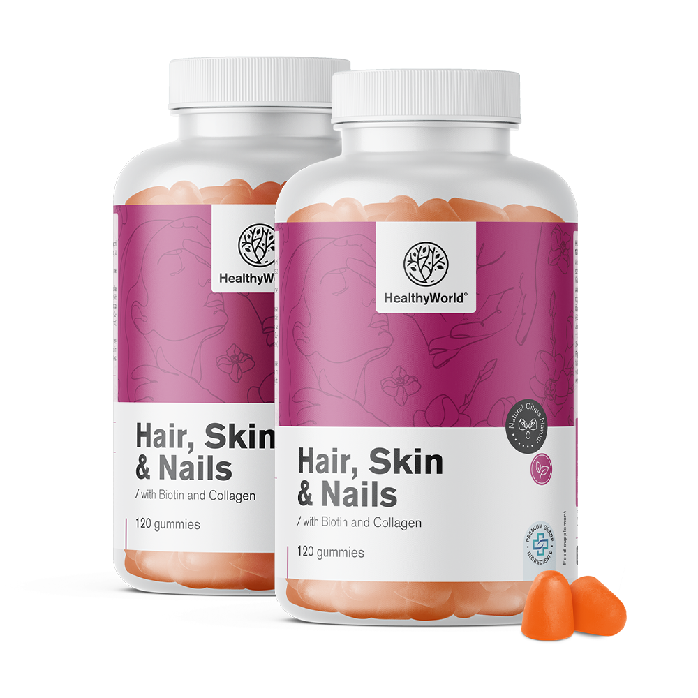 Hair, Skin &amp; Nails – gumiji za lase, kožo in nohte z okusom citrusov