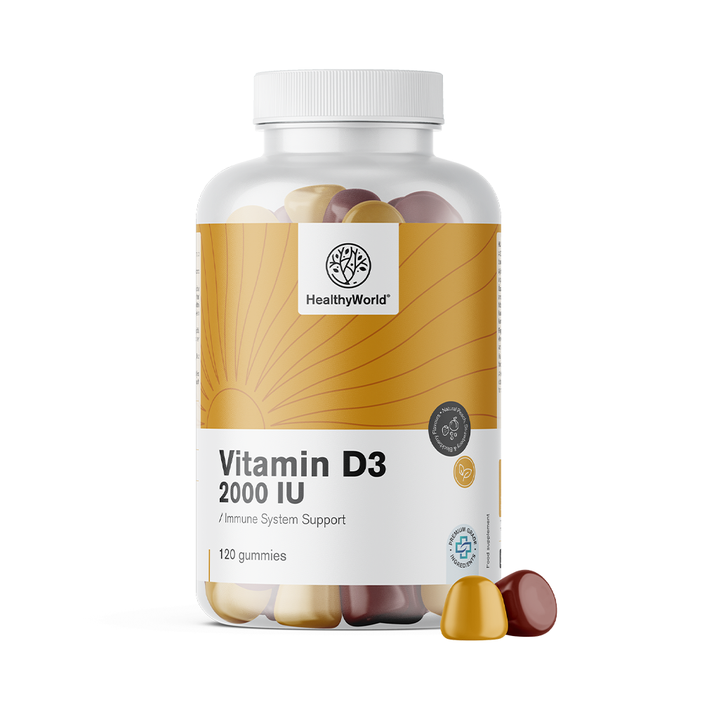Vitamin D3 2000 i.e. v obliki gumijev
