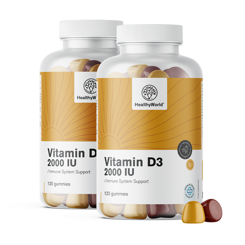 Vitamin D3 2000 i.e. v obliki gumijev