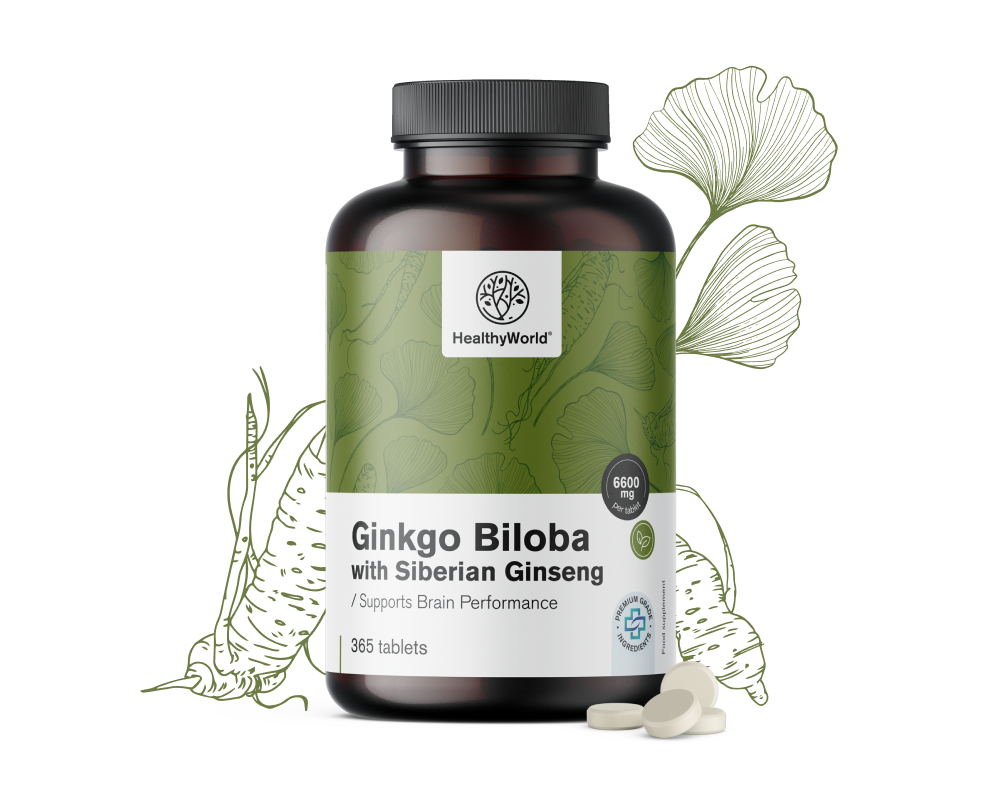 Ginkgo Biloba with Siberian Ginseng 6600&nbsp;mg