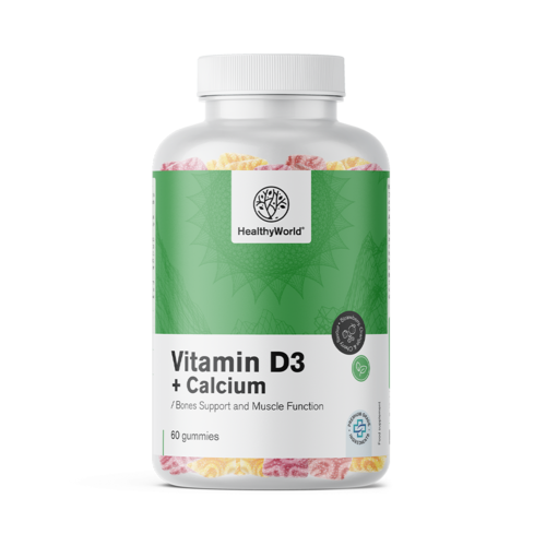 Vitamin D3 + Calcium, 60 gummies