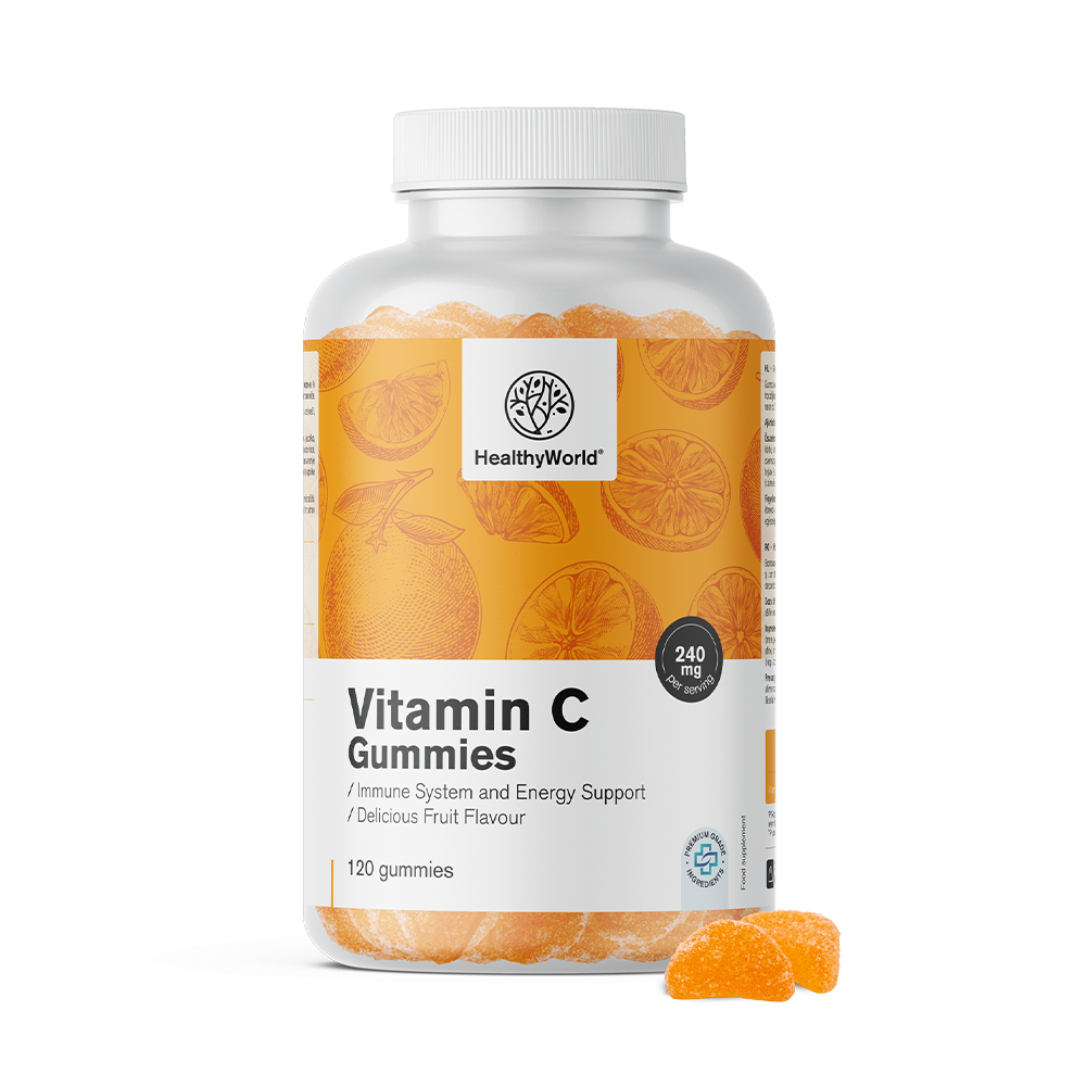 Vitamin C in gummy candies.