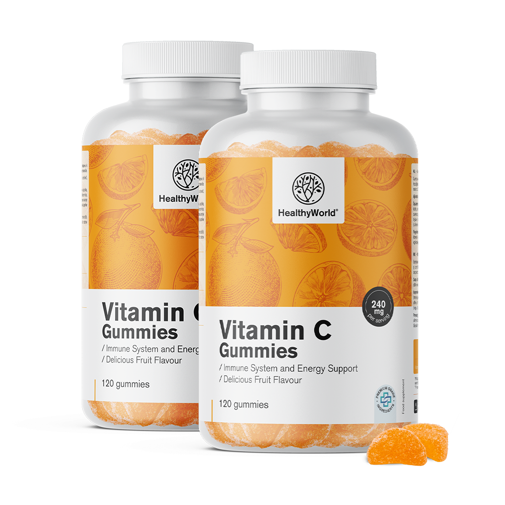 Vitamin C in gummy candies.