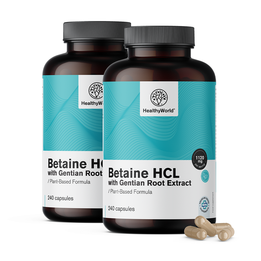 Betain HCL 1120 mg z encijanom