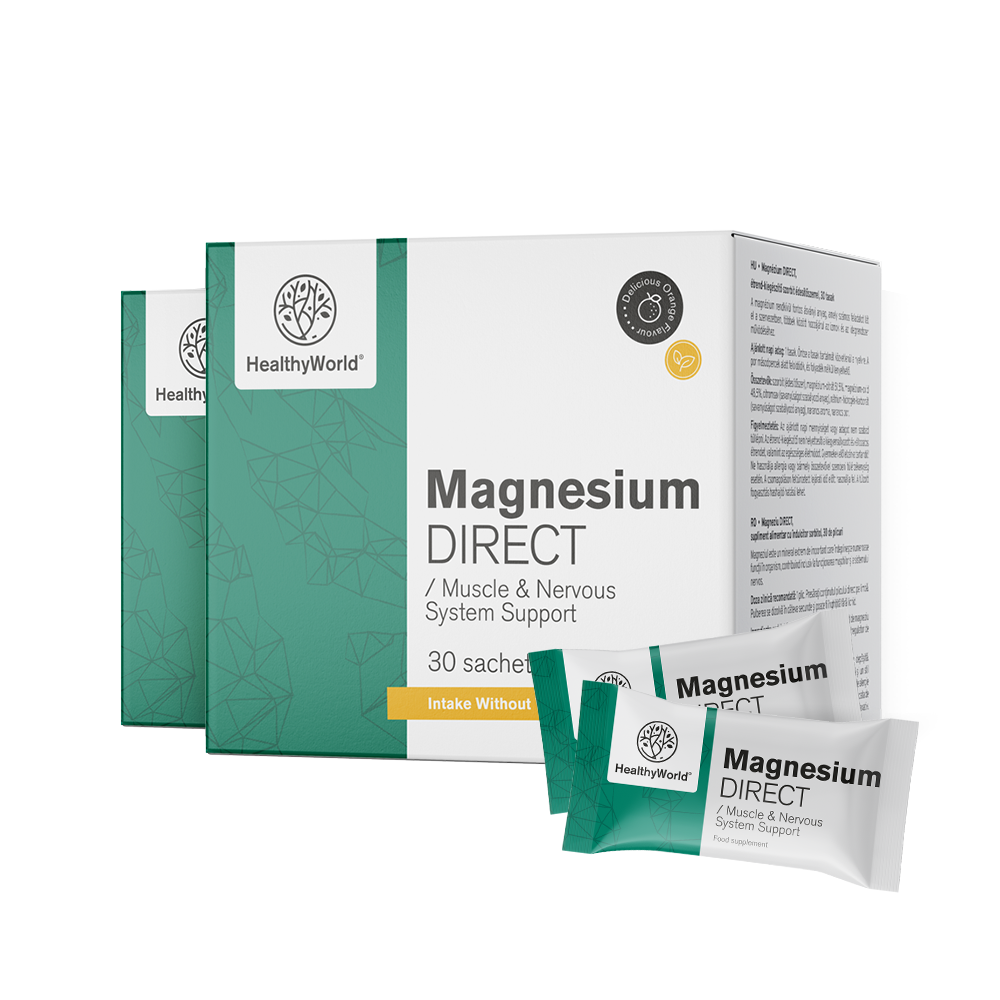 Magnesium DIRECT 400 mg with orange flavor.