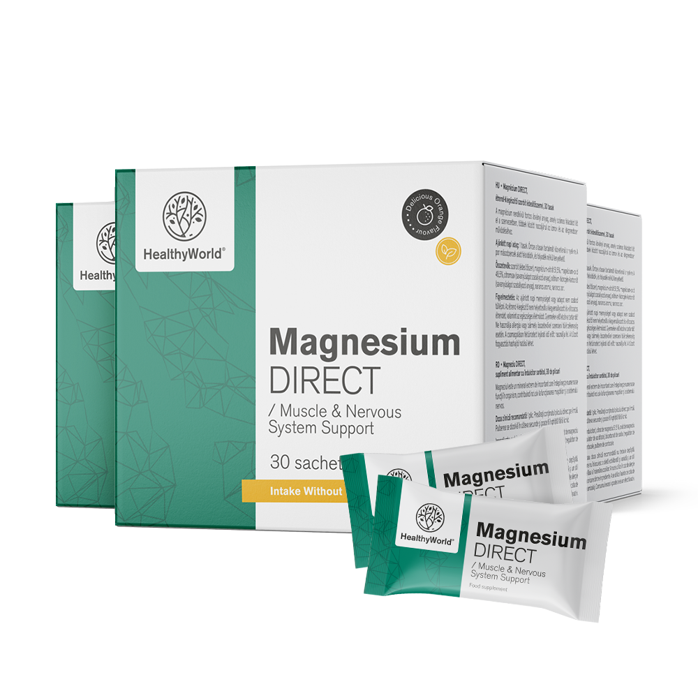 Magnesium DIRECT 400 mg with orange flavor.