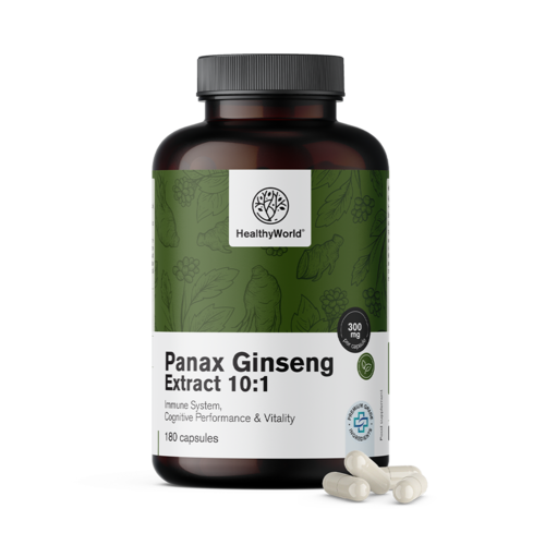 Panax Ginseng 300 mg - Ginseng Extract 10:1, 180 capsules