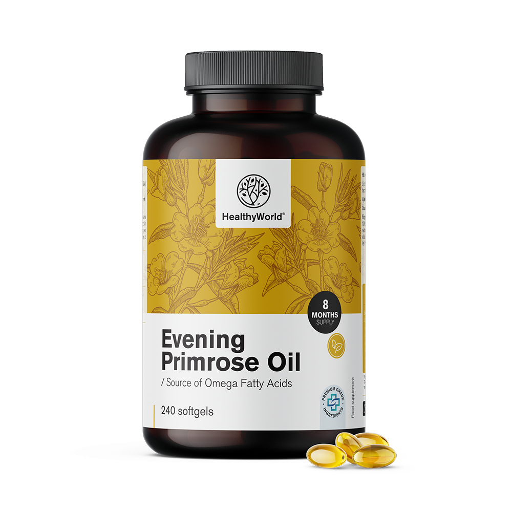 Svetlinovo olje 1000 mg translates to Evening Primrose Oil 1000 mg.