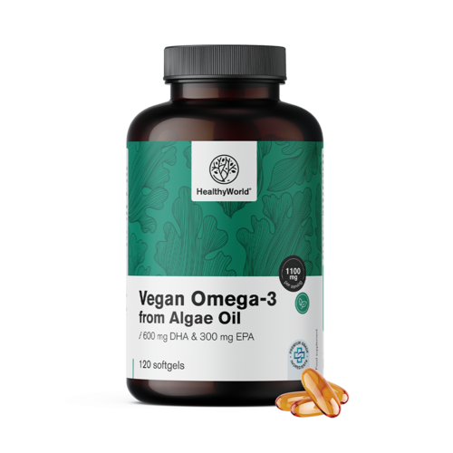 Vegan Omega-3 1100 mg - from Algae, 120 softgels