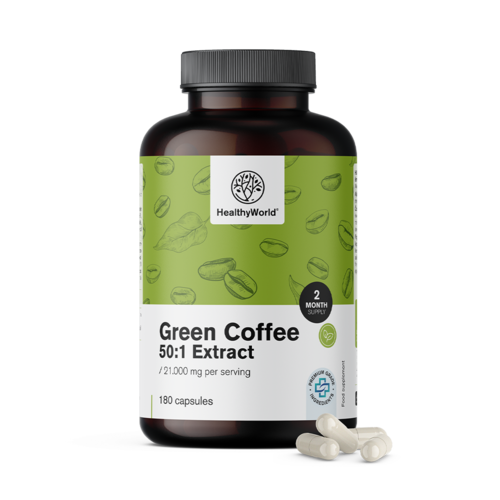 Green Coffee 21,000 mg - Extract 50:1, 180 capsules