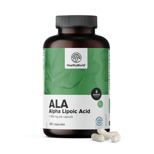 ALA - Alpha Lipoic Acid 650 mg, 180 capsules