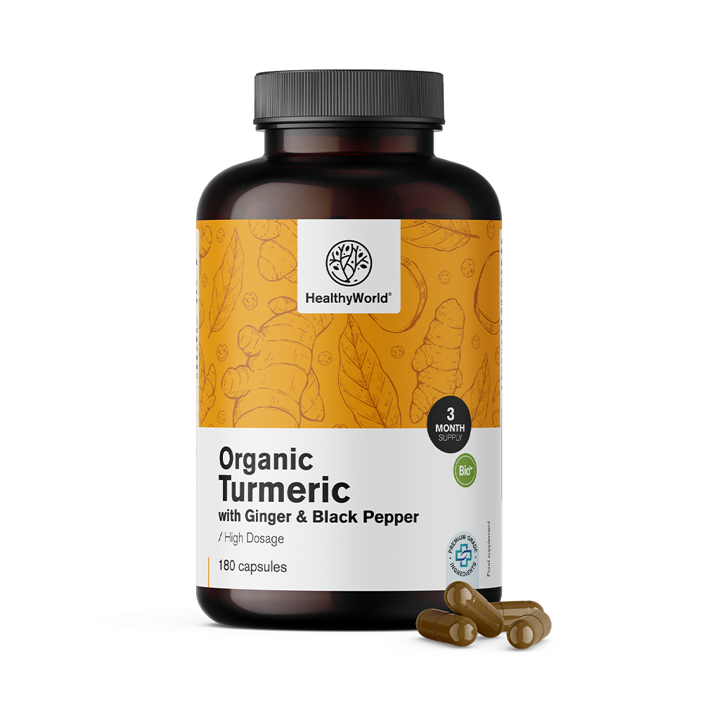 Organic Turmeric 1440 mg - with Ginger and Black Pepper
