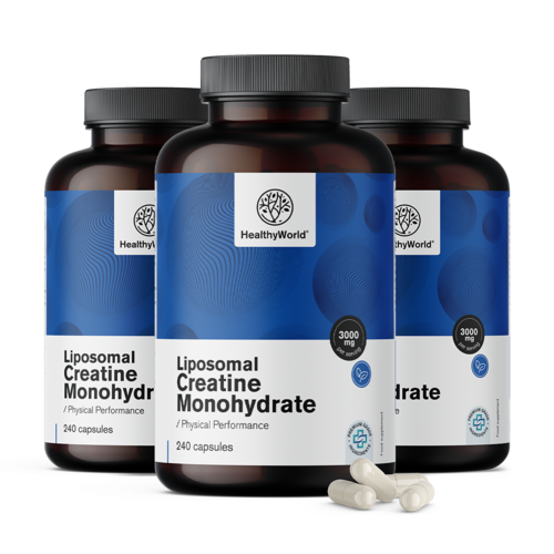 3x Liposomal creatine monohydrate 3000 mg, total 720 capsules