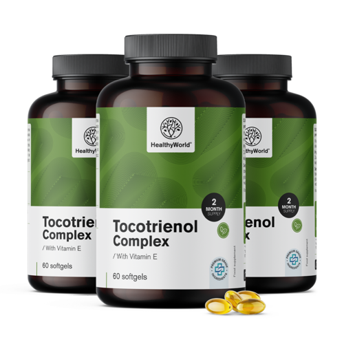 3x Tocotrienol Complex with Vitamin E, total 180 softgels