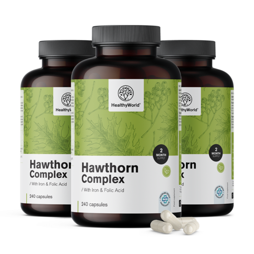 3x Hawthorn Complex, total 720 capsules