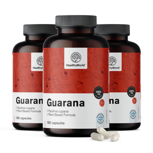 3x Guarana 4800 mg, total 540 capsules