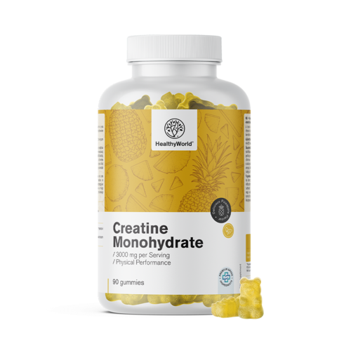 Creatine Monohydrate 3000 mg – Pineapple, 90 gummies