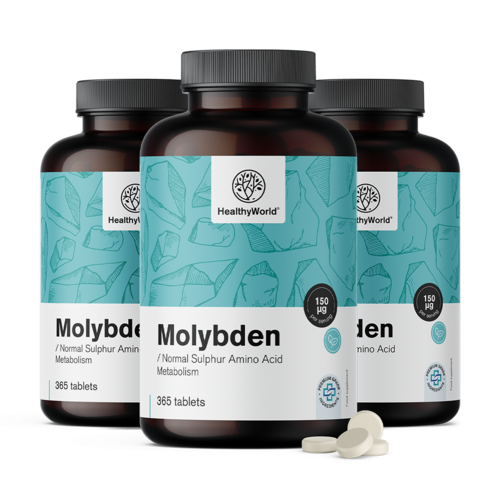 3x Molybdenum 150 µg, total 1095 tablets